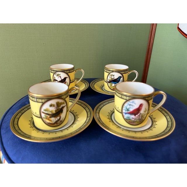 Coffee Cups by Ancienne Manifacture Royale, Set of 4, in New conditions. Designed from 2000 Stamped by Maker