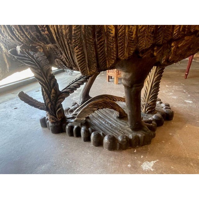 Wood Vintage Italian Carved and Giltwood Grotto Chair For Sale - Image 7 of 9