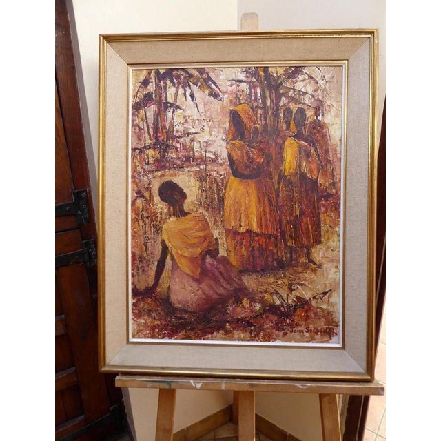 1960s John Seldon, Tribal Women, 1962, Oil Painting For Sale - Image 5 of 14