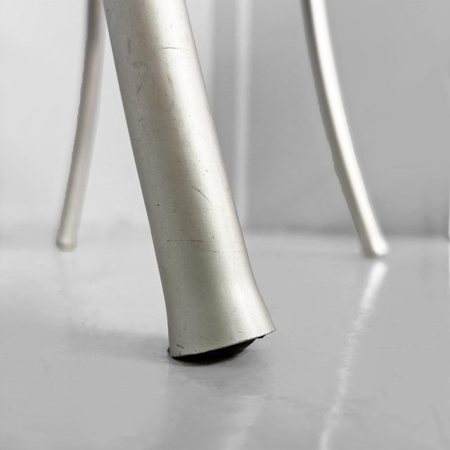 Italian Modern Chairs in Silver by Vico Magistretti for De Padova, 1980s, Set of 4 For Sale - Image 18 of 18