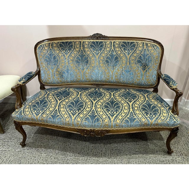 Wood French Louis XV Style Sofa For Sale - Image 7 of 8