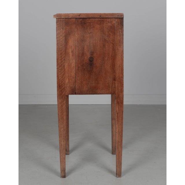 Brown French Country Walnut Side Table or Nightstand For Sale - Image 8 of 10