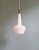 Mid-Century Modern Scandinavian Pendant Light in Satin White Opaline Glass and Teak, 1960s For Sale - Image 3 of 14