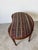 Wood Vintage French Provincial Louis XVI-Style Kidney-Shaped Upholstered Vanity Stool Bench For Sale - Image 7 of 13