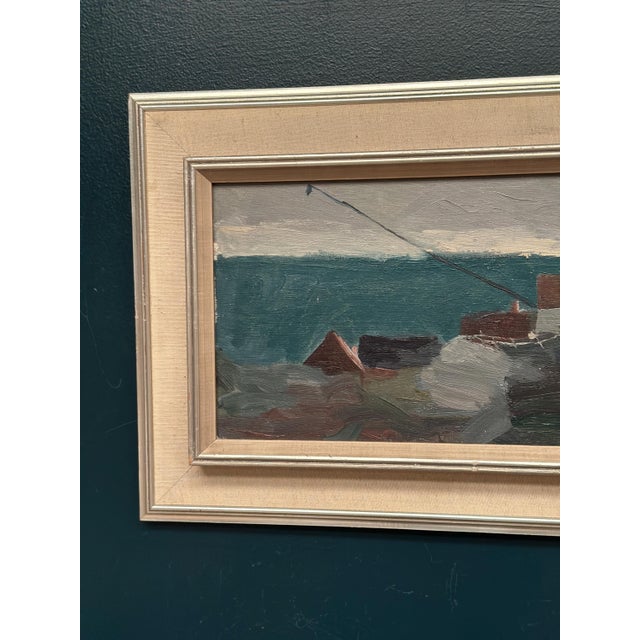 Mid-Century Modern Kai Christensen, Coastal Landscape, 1950s, Oil Painting on Canvas, Framed For Sale - Image 3 of 18