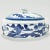 A fine antique Chinese export porcelain covered tureen or vegetable dish. In the Canton pattern. Decorated in underglaze...