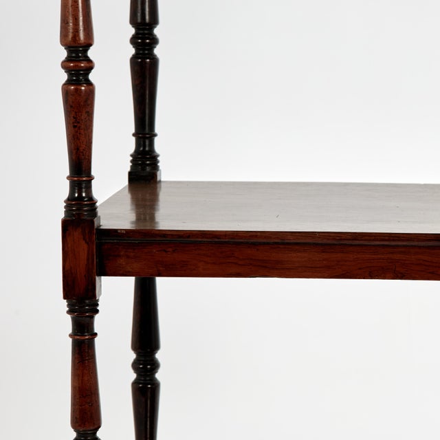 Wood Antique British Colonial Four Tiered Stand or Etagere For Sale - Image 7 of 10