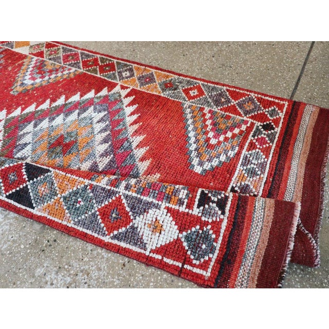 Galerie Shabab Collection Mid-20th Century Turkish Anatolian Tribal Runner For Sale - Image 9 of 10