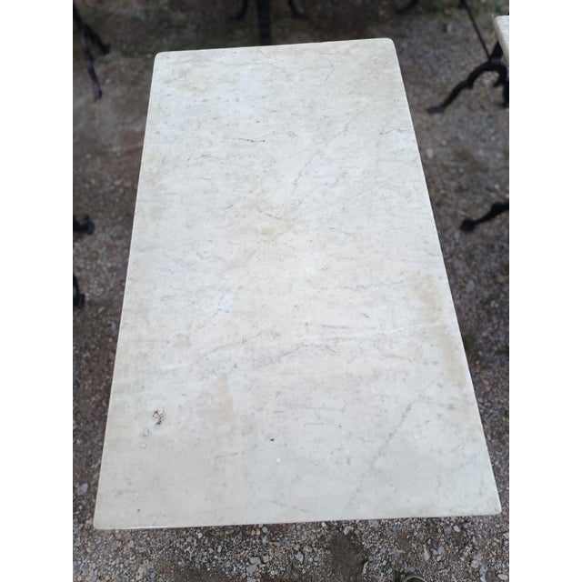 Antique Marble Bistro Tables, 1890s, Set of 8 For Sale - Image 9 of 18