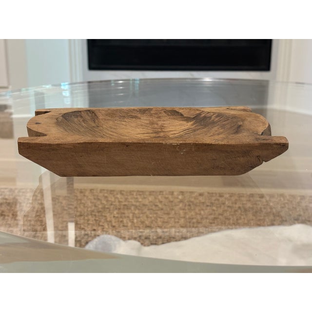 19th Century Antique Petite Scale Hand Carved Wooden Rustic French / European Bowl For Sale - Image 5 of 8
