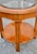 Drexel Heritage Yew Wood End Table Vintage Regency Burl Round Side Glass Top 24” For Sale - Image 12 of 13