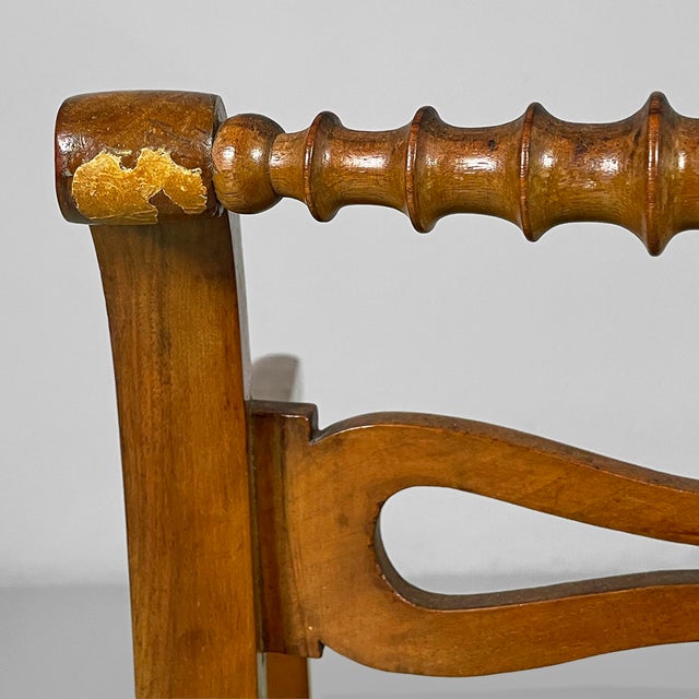 19th Century Italian Armchairs in Green Fabric and Wood, 1930s, Set of 2 For Sale - Image 14 of 18