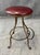 Industrial Charleston Forge Leather and Iron Stool For Sale - Image 3 of 12