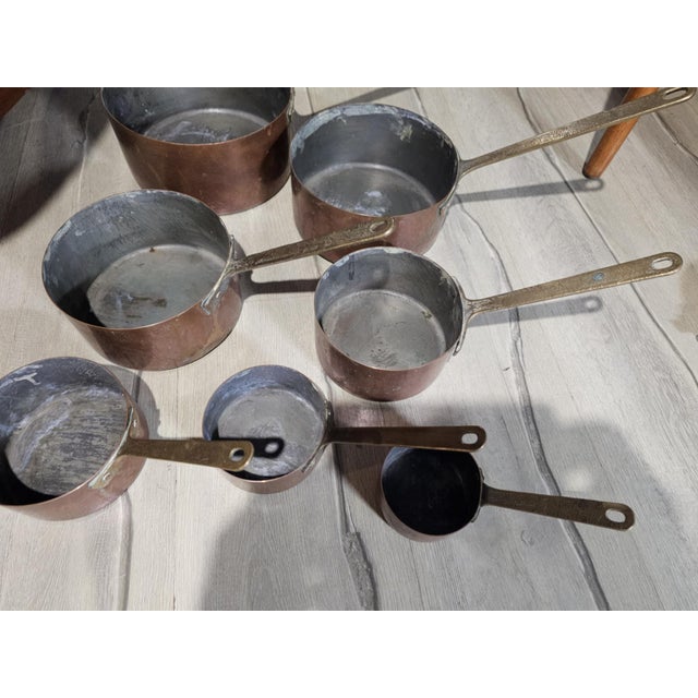 1920s Vintage Copper Frying Pans, 1920s, Set of 7 For Sale - Image 5 of 10