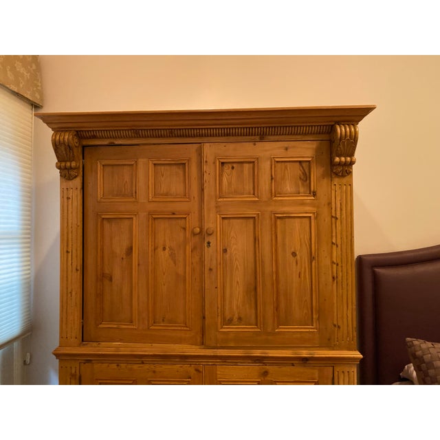 19th Century Vintage Belgian Pine Armoire Chairish