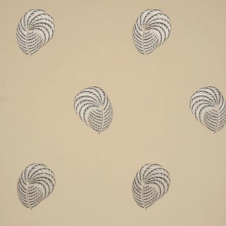 Schumacher Royal Plume Wallpaper In Tan For Sale