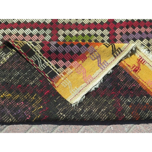 Vintage Turkish Kilim Rug - 75" X 115" For Sale - Image 12 of 12