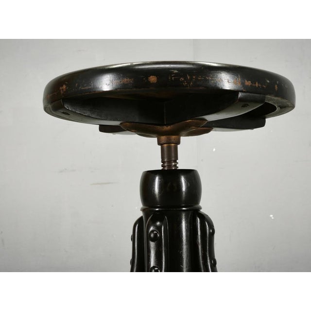 Wood Adjustable Bentwood Piano Stool in the style of Thonet, Czechoslovakia, 1930s For Sale - Image 7 of 10