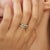 Sterling Silver August Birthstone Minimal Ring With Peridot & Zircon, Size 8 For Sale - Image 9 of 12