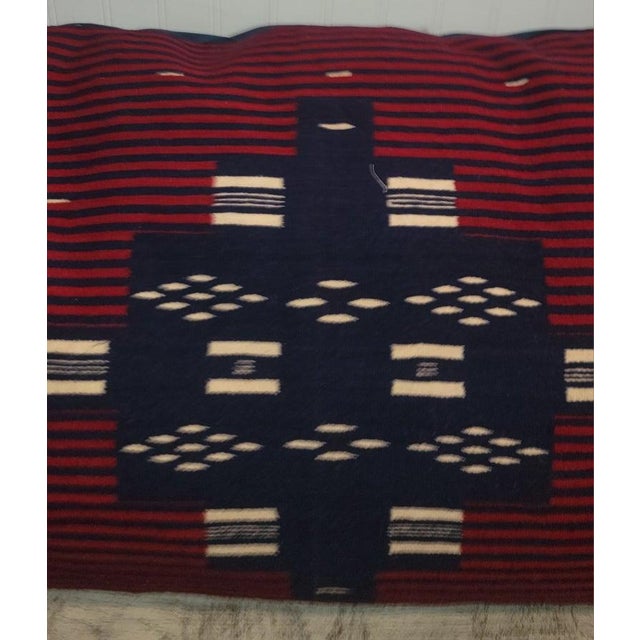 1950s Large Striped Mexican Weaving Pillow For Sale - Image 4 of 5