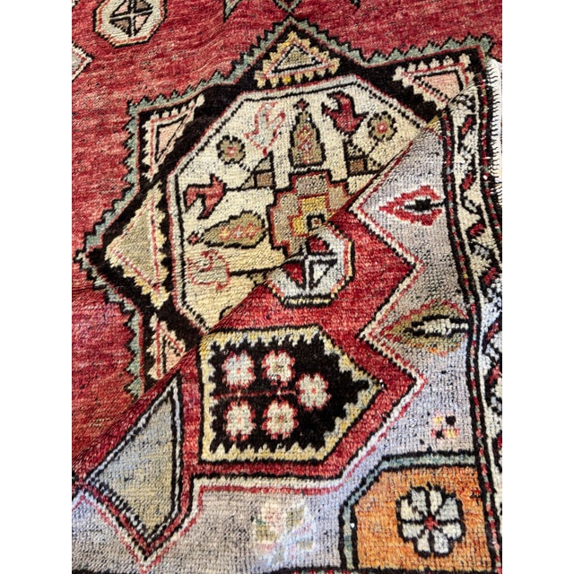 1940s Vintage Turkish Oushak Rug 3'10 X 5'9 For Sale - Image 5 of 8