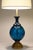 Mid-Century Modern Xlarge Marbro Thick Blown Murano Italy Ultramarine Art Glass Brass Table Lamp 1960's Blenko For Sale - Image 3 of 12