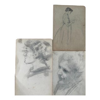 Heinrich Pforr, Studies of Women, 1920s, Pencil For Sale