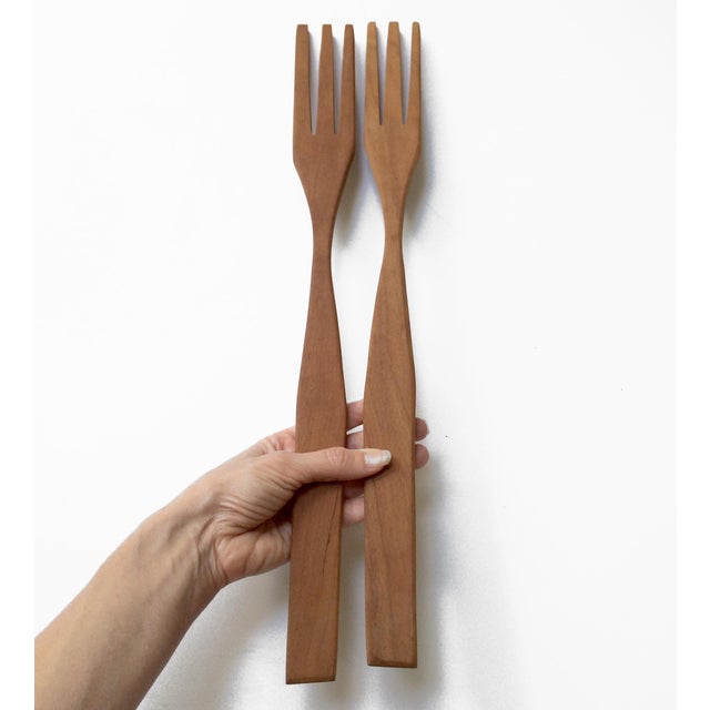 Vintage Long Wood Forks a Pair Chairish