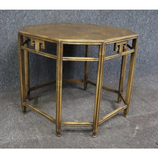 Wood Baker Asian Style Octagonal Side Table For Sale - Image 7 of 7