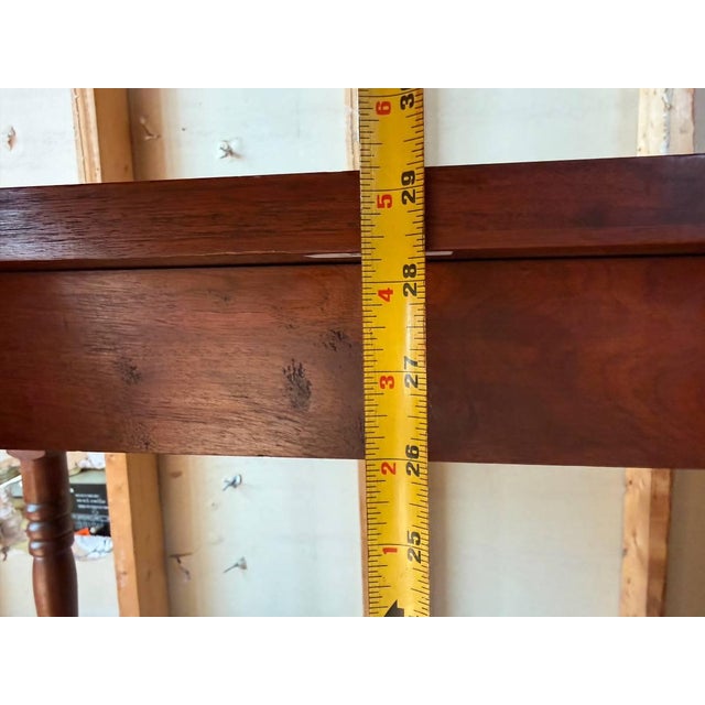 Vintage English French Country Style Narrow Top Console Table For Sale - Image 11 of 17