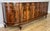 Traditional Vintage French Empire Carved Burr Inlay Sideboard with Marble Top For Sale - Image 3 of 18
