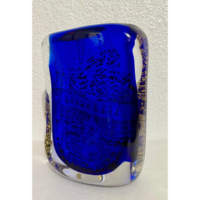 Modern Giancarlo Signoretto, Large Rare Signoretto Murano Glass Aventurine Menorah Italian Sculpture Judaica For Sale - Image 3 of 15