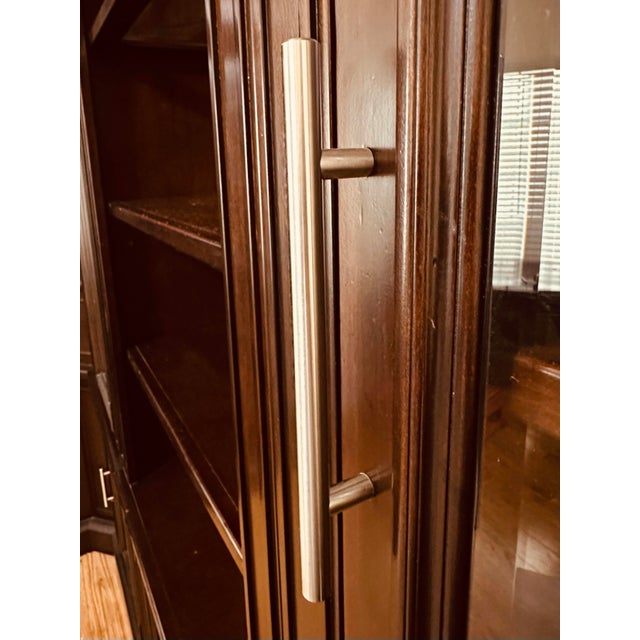 Executive Solid Wood Corner Library Wall Unit (4 Separate Sections) For Sale - Image 4 of 6