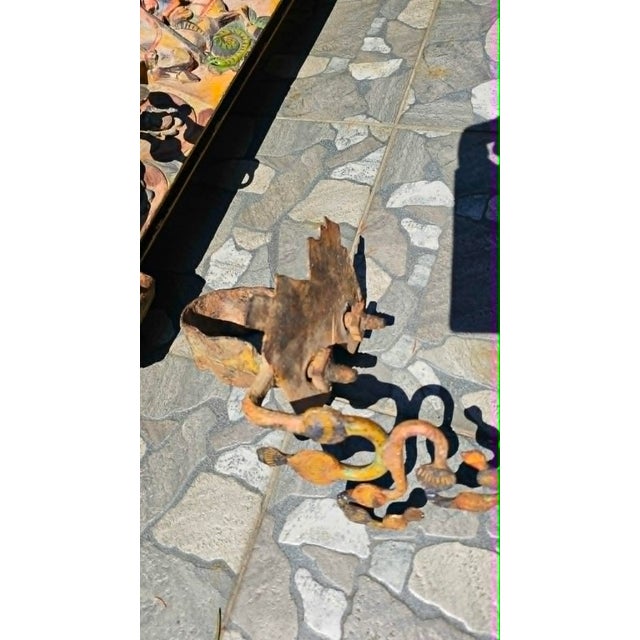 Sicilian Carved Wrought Iron Cart, 18th-19th Century, Set of 4 For Sale - Image 16 of 18