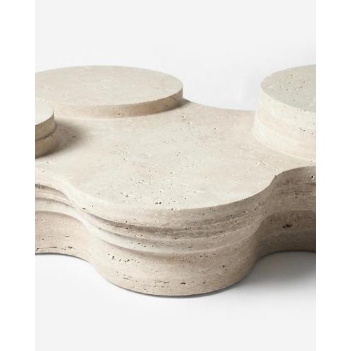 Contemporary Slice Me Up Sculptural Coffee Table in Travertine by Pietro Franceschini For Sale - Image 3 of 6