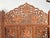 Early 20th Century Vintage Carved Thai Three Panel Teak Room Divider Folding Screen For Sale - Image 5 of 7