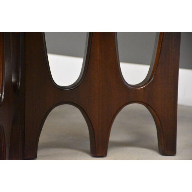 Wood 1960s Refinished Broyhill Brasilia 80” Walnut Dining Table For Sale - Image 7 of 13