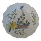 18th Century French Faience Tin Glaze Delft Pottery Plate For Sale
