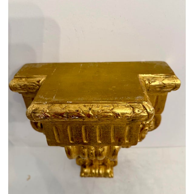 Wood Pair Louis XVI Giltwood Wall Brackets For Sale - Image 7 of 11