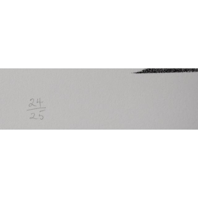 Muramasa Kudo, #24/25 Combing Hair, Nude, 1990s, Lithograph & Handmade Paper For Sale - Image 3 of 14