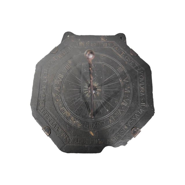 Large French Slate Octagonal Sundial, 1670s For Sale - Image 13 of 14