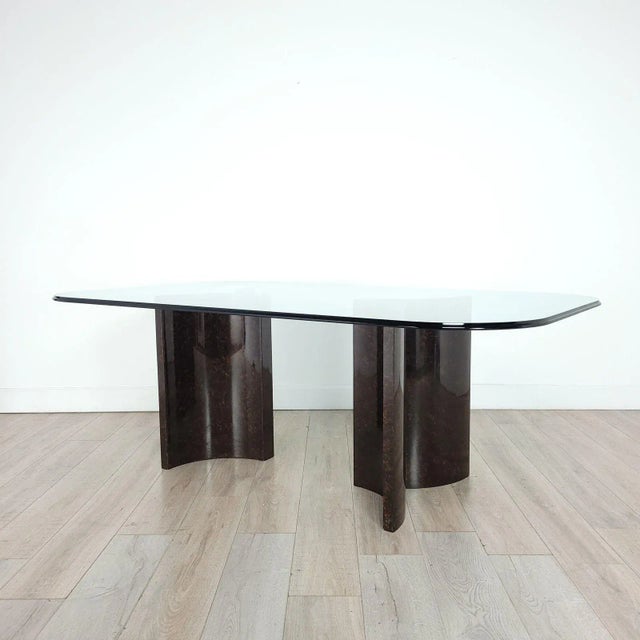 Modern Modern Glass Top Dining Table, u.s.a. Circa 1970 For Sale - Image 3 of 6