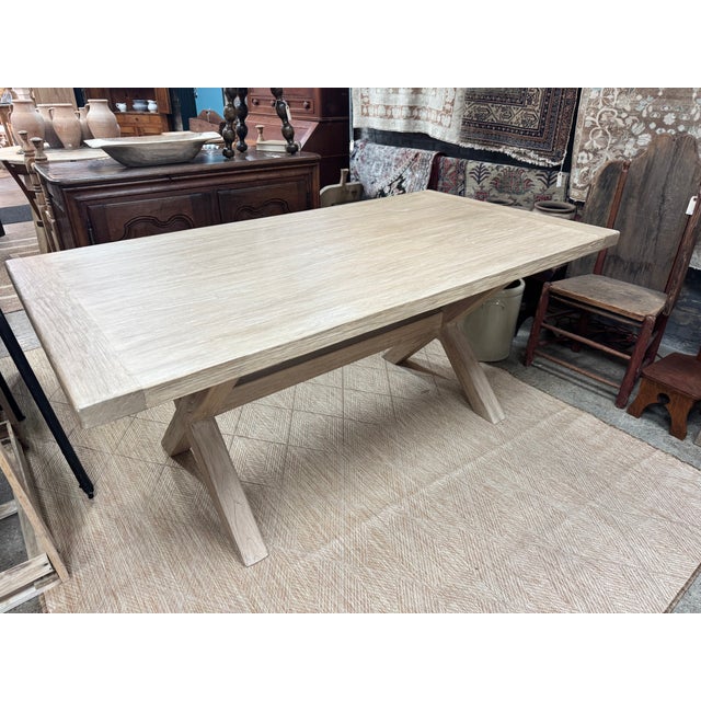 Reclaimed Elm Wood Rectangular Dining Table by Adoorne For Sale - Image 6 of 7