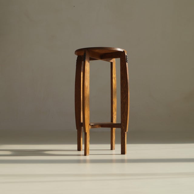 Dutch Art Deco Amsterdam School Pedestal Table, 1920s For Sale - Image 12 of 18