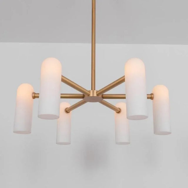 Contemporary Odyssey Round SM Brass Chandelier by Schwung For Sale - Image 3 of 6