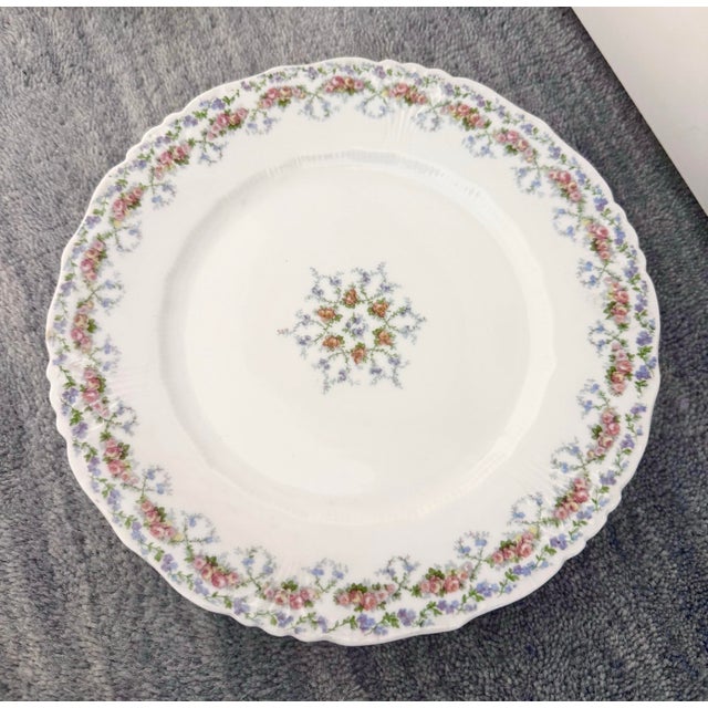 French Country Antique Haviland Limoges Luncheon Plates - Schleiger Patterns - Set of 6 For Sale - Image 3 of 12