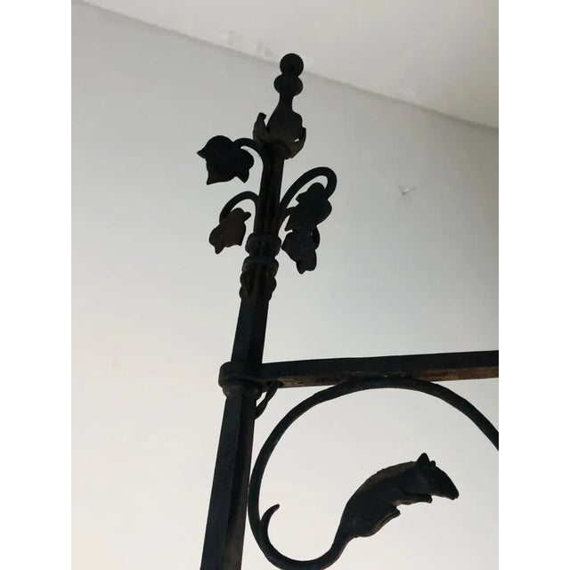 1900s Arts and Crafts Forged Iron Floor Lamp For Sale In Philadelphia - Image 6 of 10