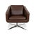 Pavo Leather Chrome Armchair Set in Brown with Manual Reclining Function from FSM, Set of 2 For Sale - Image 17 of 18