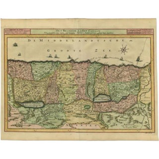 Antique Map of the Holy Land by Schut, 1710 For Sale