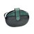 Vintage Pourchet Paris Black Leather & Green Lizard-Embossed Shoulder Bag, Made in France For Sale - Image 4 of 8